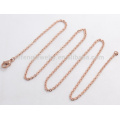 2.3mm 18" rose gold stainless steel rolo chain for locket, fashion necklaces 2015 for men